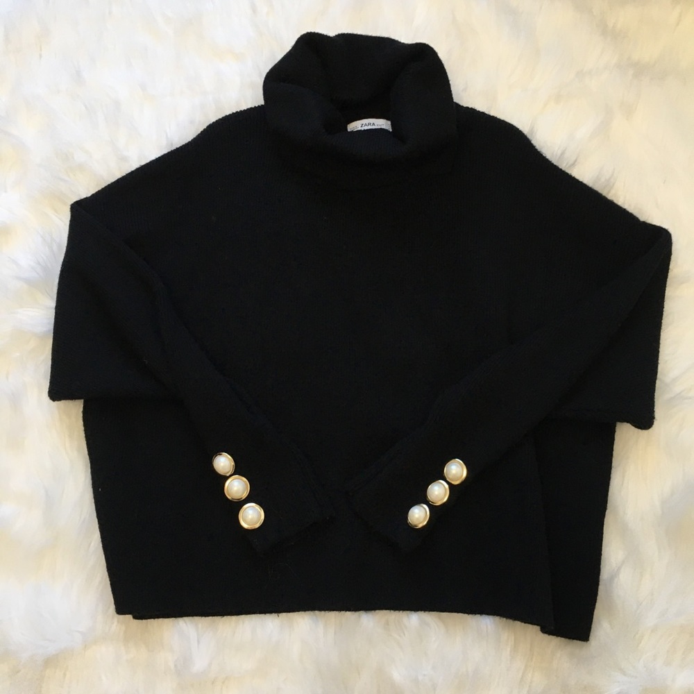 Zara Black Turtleneck Sweater